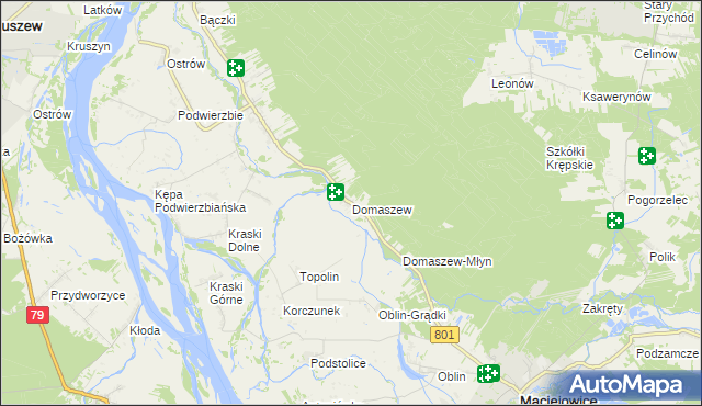 mapa Domaszew, Domaszew na mapie Targeo