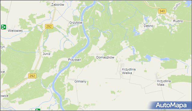 mapa Domaszków gmina Wołów, Domaszków gmina Wołów na mapie Targeo
