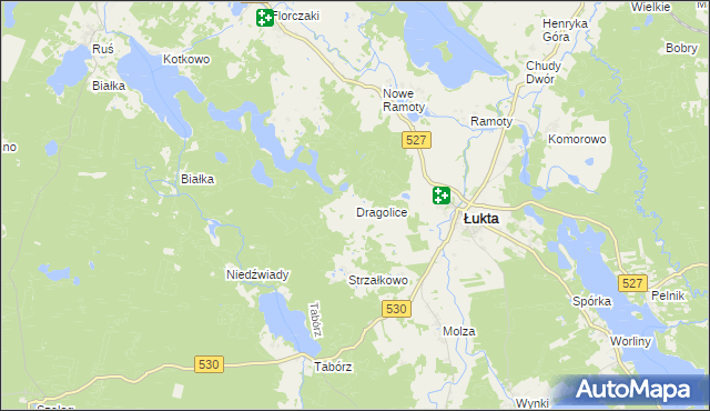 mapa Dragolice, Dragolice na mapie Targeo