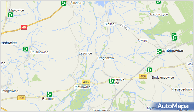 mapa Drogoszów, Drogoszów na mapie Targeo