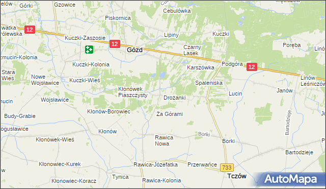 mapa Drożanki, Drożanki na mapie Targeo