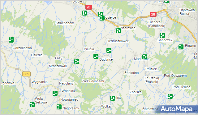 mapa Dudyńce, Dudyńce na mapie Targeo