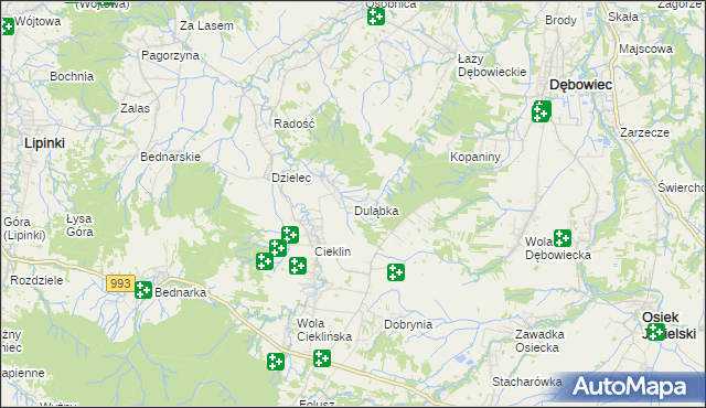 mapa Duląbka, Duląbka na mapie Targeo