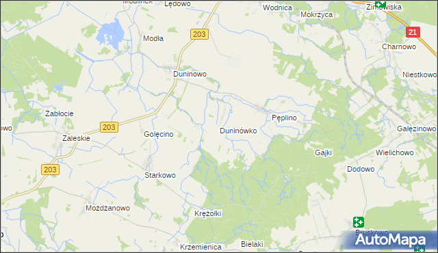 mapa Duninówko, Duninówko na mapie Targeo