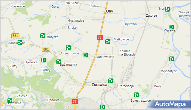 mapa Duńkowiczki, Duńkowiczki na mapie Targeo