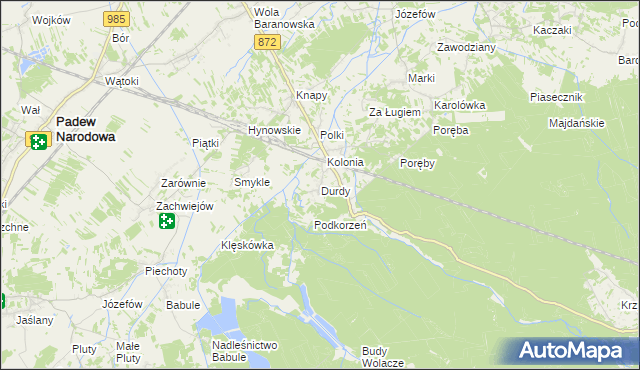 mapa Durdy, Durdy na mapie Targeo