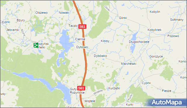 mapa Dybówko, Dybówko na mapie Targeo