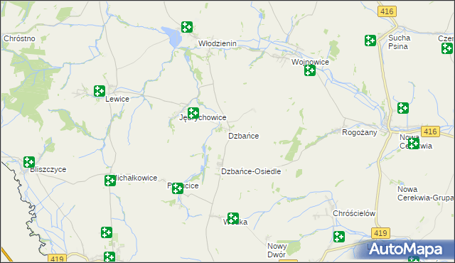 mapa Dzbańce, Dzbańce na mapie Targeo