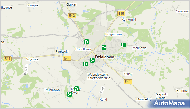 mapa Działdowo, Działdowo na mapie Targeo