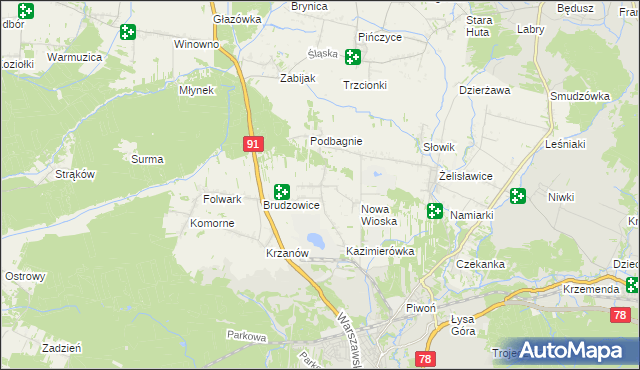 mapa Dziewki, Dziewki na mapie Targeo