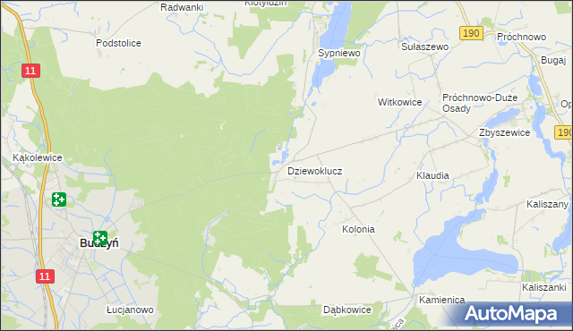 mapa Dziewoklucz, Dziewoklucz na mapie Targeo
