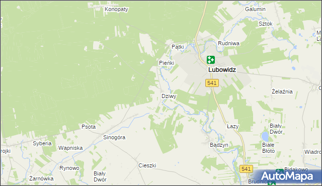 mapa Dziwy, Dziwy na mapie Targeo