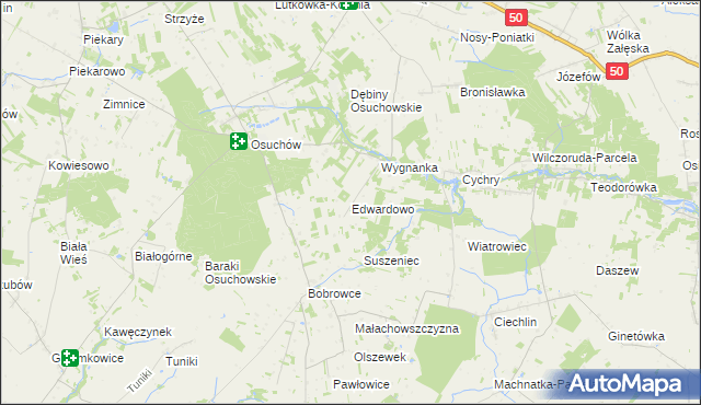 mapa Edwardowo gmina Mszczonów, Edwardowo gmina Mszczonów na mapie Targeo