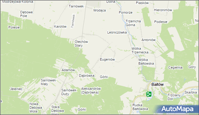 mapa Eugeniów, Eugeniów na mapie Targeo