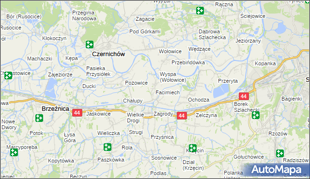 mapa Facimiech, Facimiech na mapie Targeo