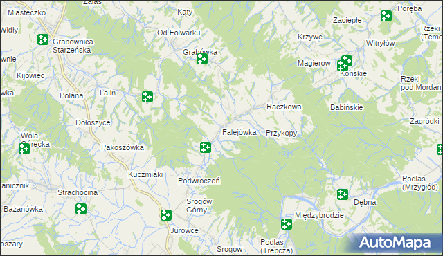 mapa Falejówka, Falejówka na mapie Targeo