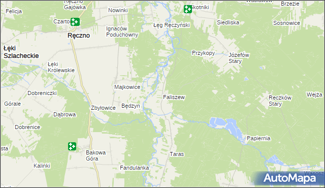 mapa Faliszew, Faliszew na mapie Targeo