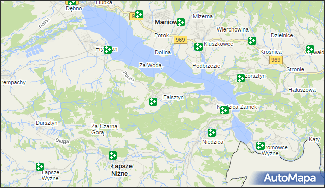 mapa Falsztyn, Falsztyn na mapie Targeo