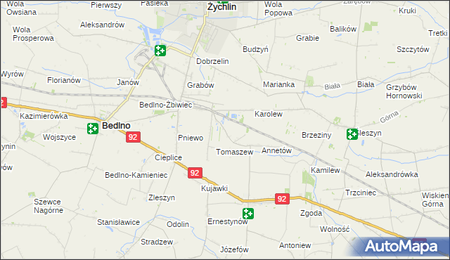 mapa Franciszków Nowy, Franciszków Nowy na mapie Targeo