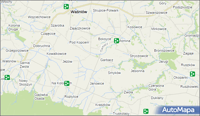 mapa Garbacz, Garbacz na mapie Targeo