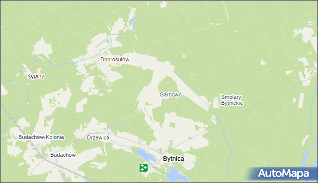 mapa Garbowo gmina Bytnica, Garbowo gmina Bytnica na mapie Targeo