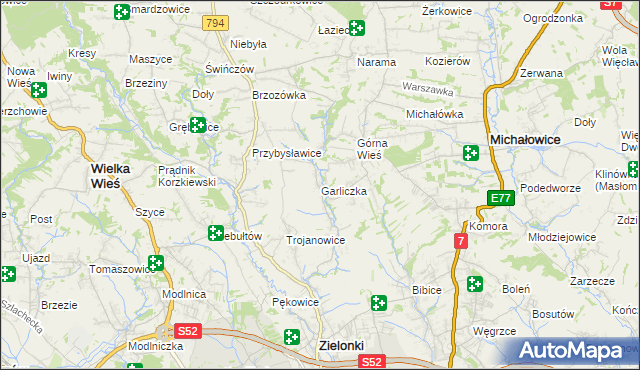 mapa Garliczka, Garliczka na mapie Targeo