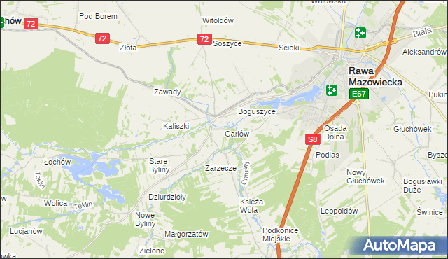 mapa Garłów, Garłów na mapie Targeo