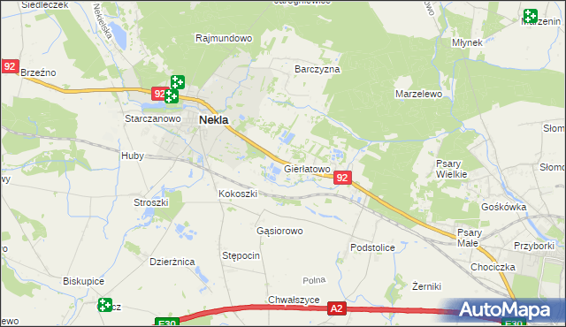 mapa Gierłatowo, Gierłatowo na mapie Targeo