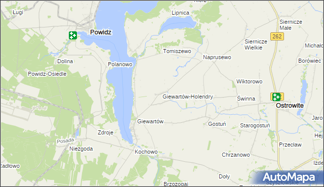 mapa Giewartów-Holendry, Giewartów-Holendry na mapie Targeo