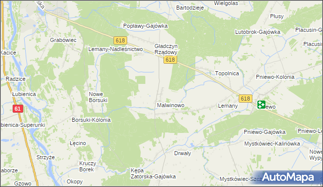 mapa Gładczyn Szlachecki, Gładczyn Szlachecki na mapie Targeo