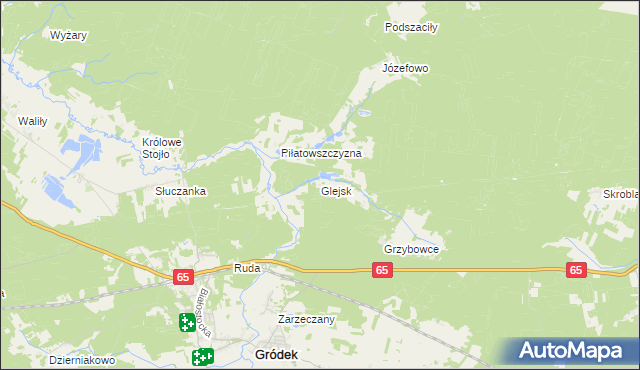 mapa Glejsk, Glejsk na mapie Targeo