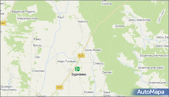 mapa Glinki-Rafały, Glinki-Rafały na mapie Targeo