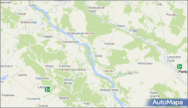 mapa Głody, Głody na mapie Targeo