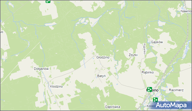 mapa Głodzino, Głodzino na mapie Targeo