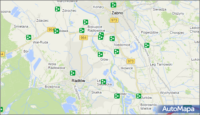 mapa Glów, Glów na mapie Targeo