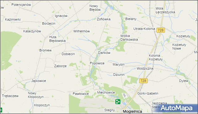 mapa Główczyn-Towarzystwo, Główczyn-Towarzystwo na mapie Targeo