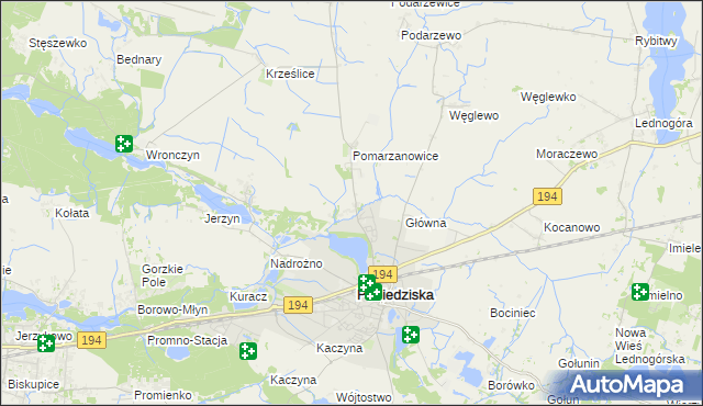 mapa Główienka, Główienka na mapie Targeo