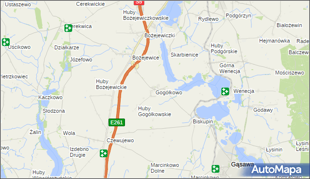 mapa Gogółkowo, Gogółkowo na mapie Targeo