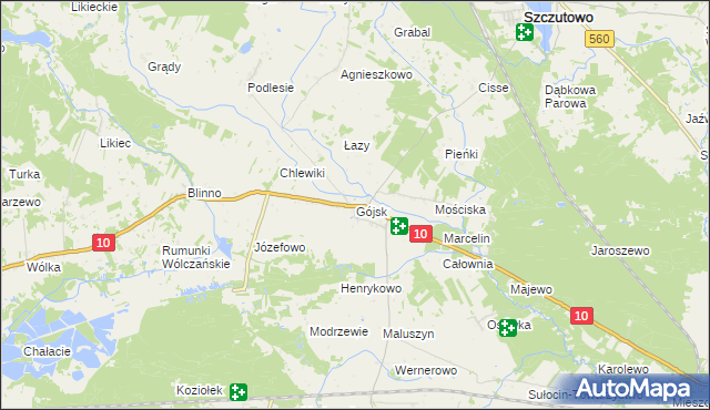 mapa Gójsk, Gójsk na mapie Targeo