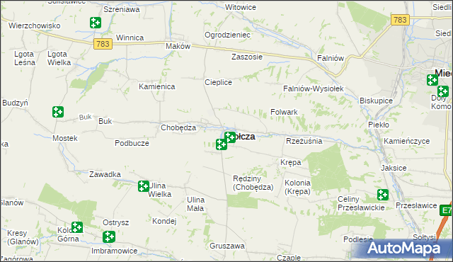 mapa Gołcza, Gołcza na mapie Targeo