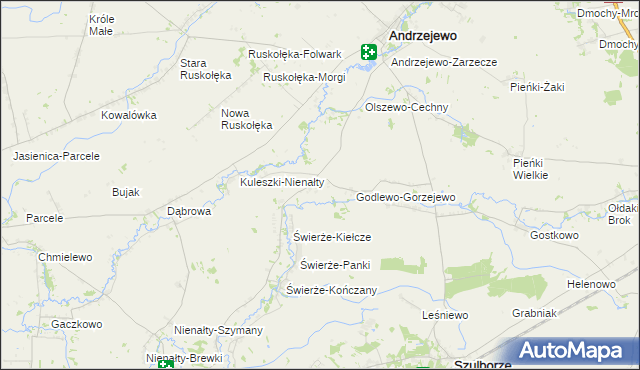 mapa Gołębie-Leśniewo, Gołębie-Leśniewo na mapie Targeo