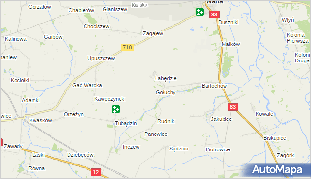 mapa Gołuchy, Gołuchy na mapie Targeo