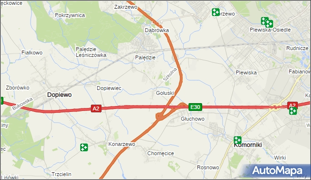 mapa Gołuski, Gołuski na mapie Targeo