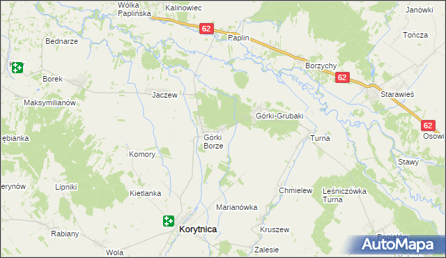 mapa Górki Średnie, Górki Średnie na mapie Targeo