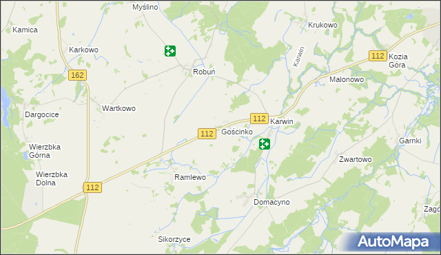 mapa Gościnko, Gościnko na mapie Targeo