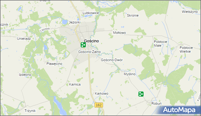 mapa Gościno-Dwór, Gościno-Dwór na mapie Targeo