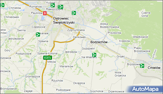 mapa Goździelin, Goździelin na mapie Targeo