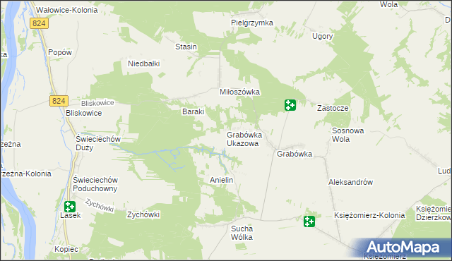 mapa Grabówka Ukazowa, Grabówka Ukazowa na mapie Targeo