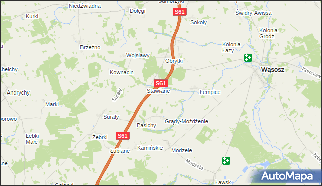 mapa Grądy-Michały, Grądy-Michały na mapie Targeo