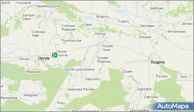 mapa Gródek Rządowy, Gródek Rządowy na mapie Targeo